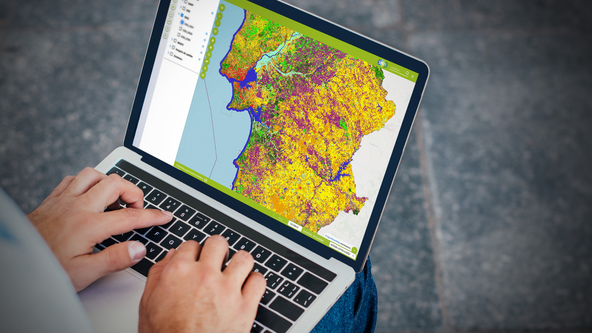 Captura de ecrã com visualizador COScid